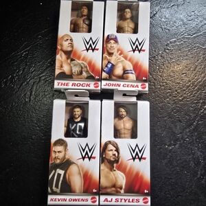 WWE Action Figures - The Rock, John Cena, Kevin Owens, AJ Styles, 6"